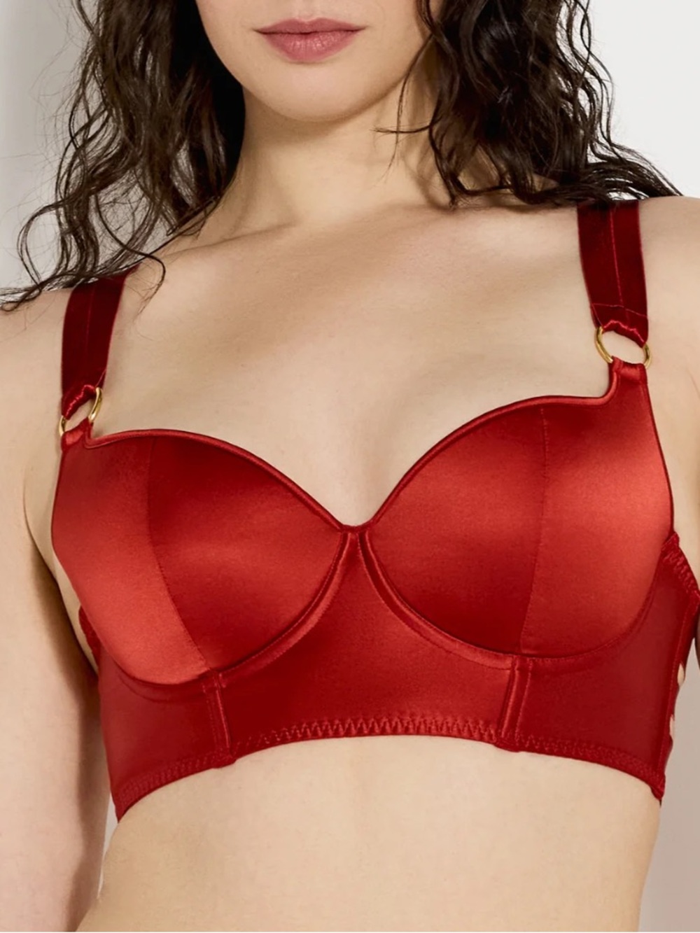 BORDELLE New Signature Silk Bustier in Burnt Red